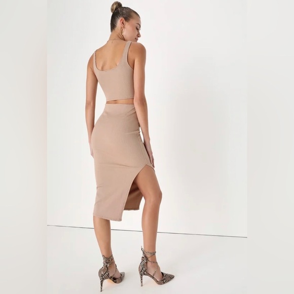 Set For Life Lavender Ribbed Bodycon Two-Piece Dress NWT Size M - Picture 3 of 6